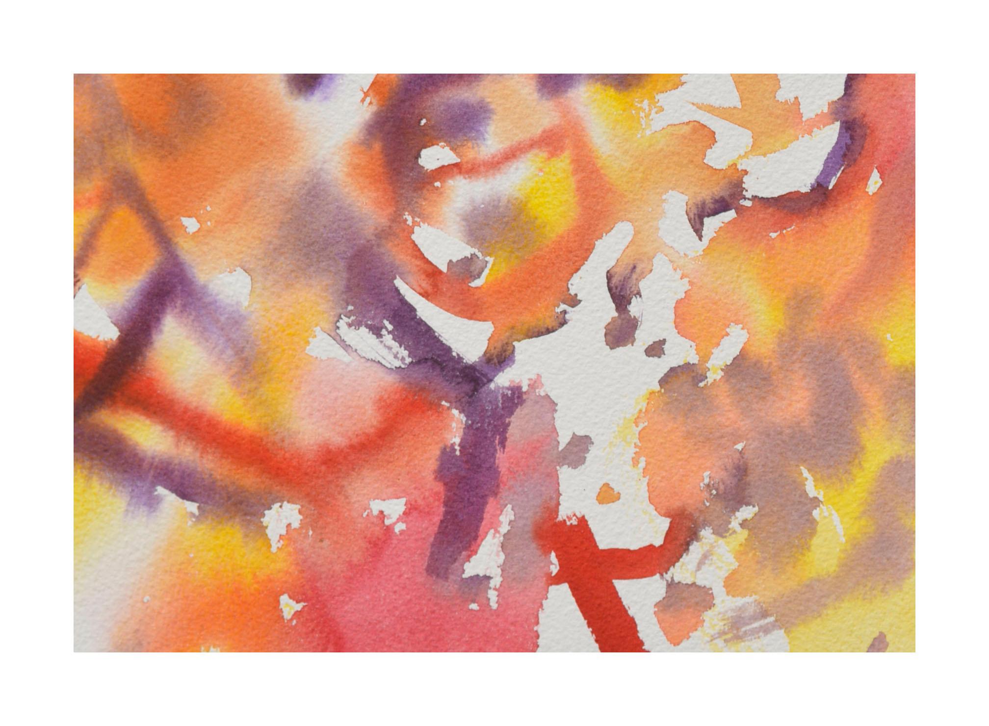 Abstract Sunset Watercolor - Art by Les Anderson