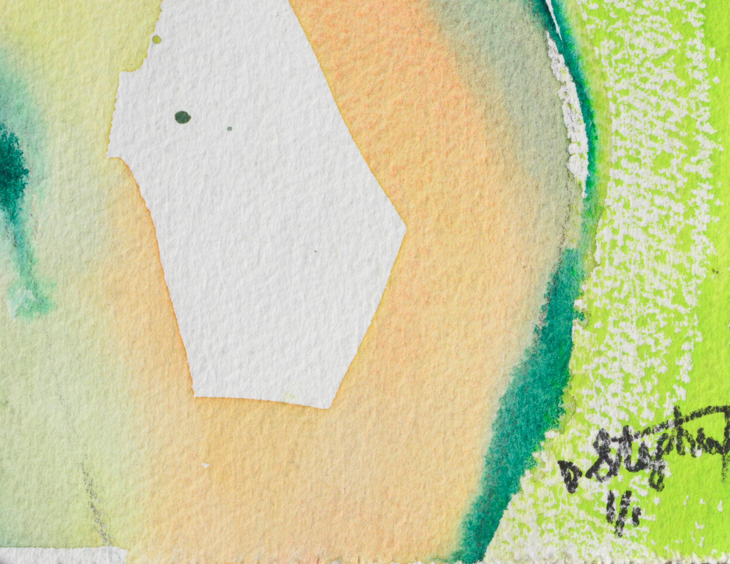 Torse de femme nue vert - Expressionnisme abstrait Art par David Stephens