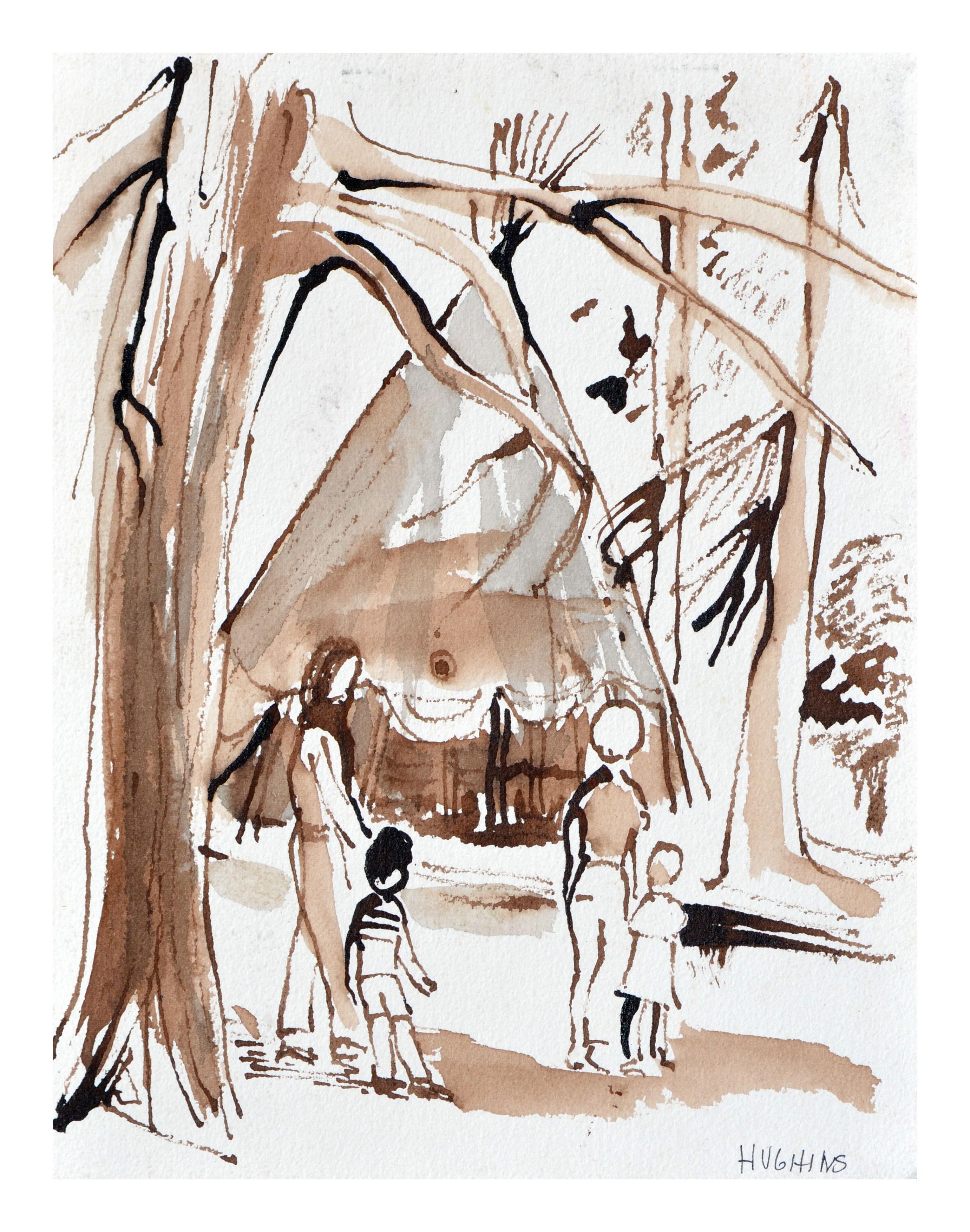 Landscape Art Virginia J. Hughins - Campagne d'été rassemblement
