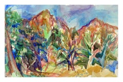 Paysage de chaîne de montagnes abstraite