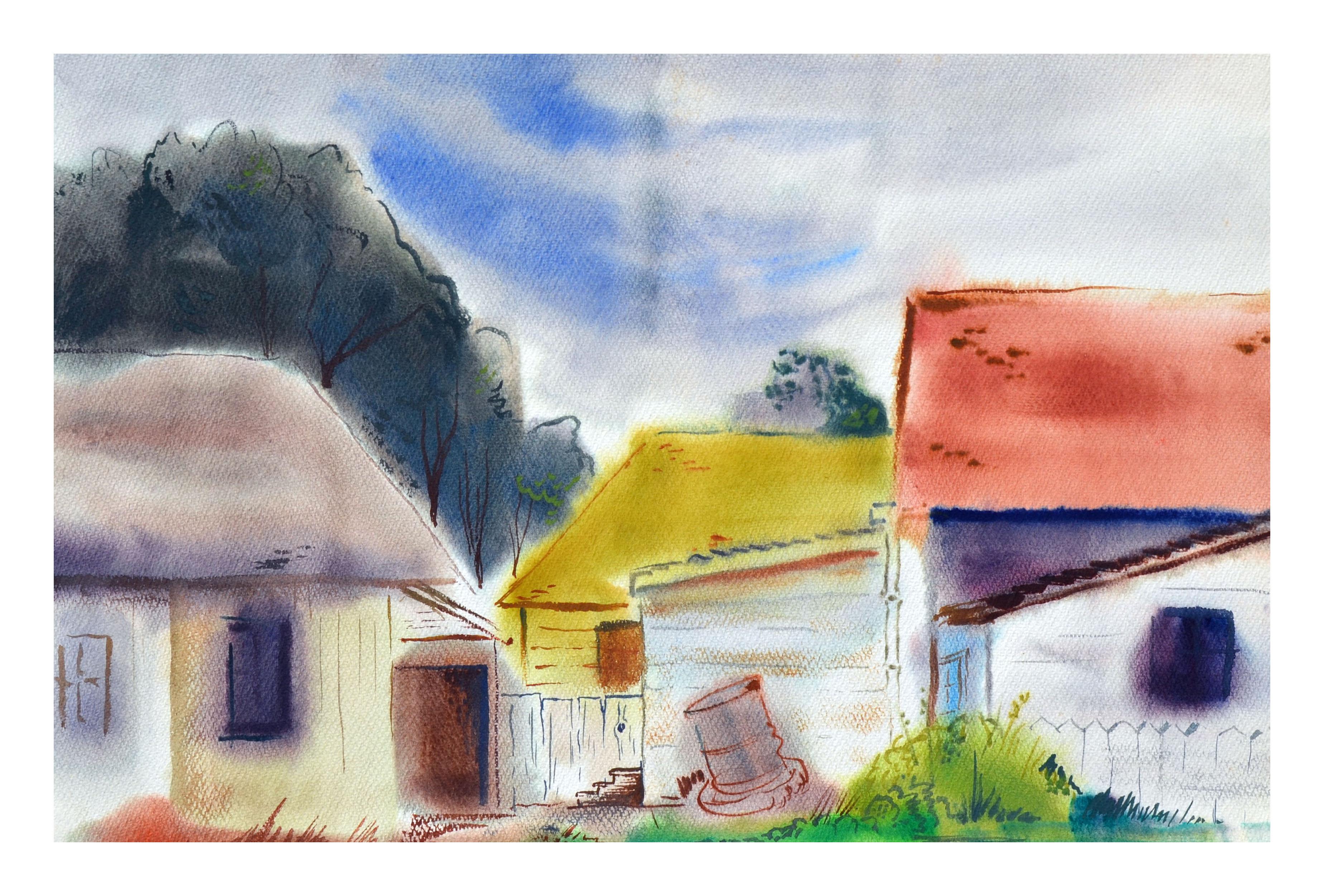 Colorful Houses Landscape  - Art by Darrell Millsap