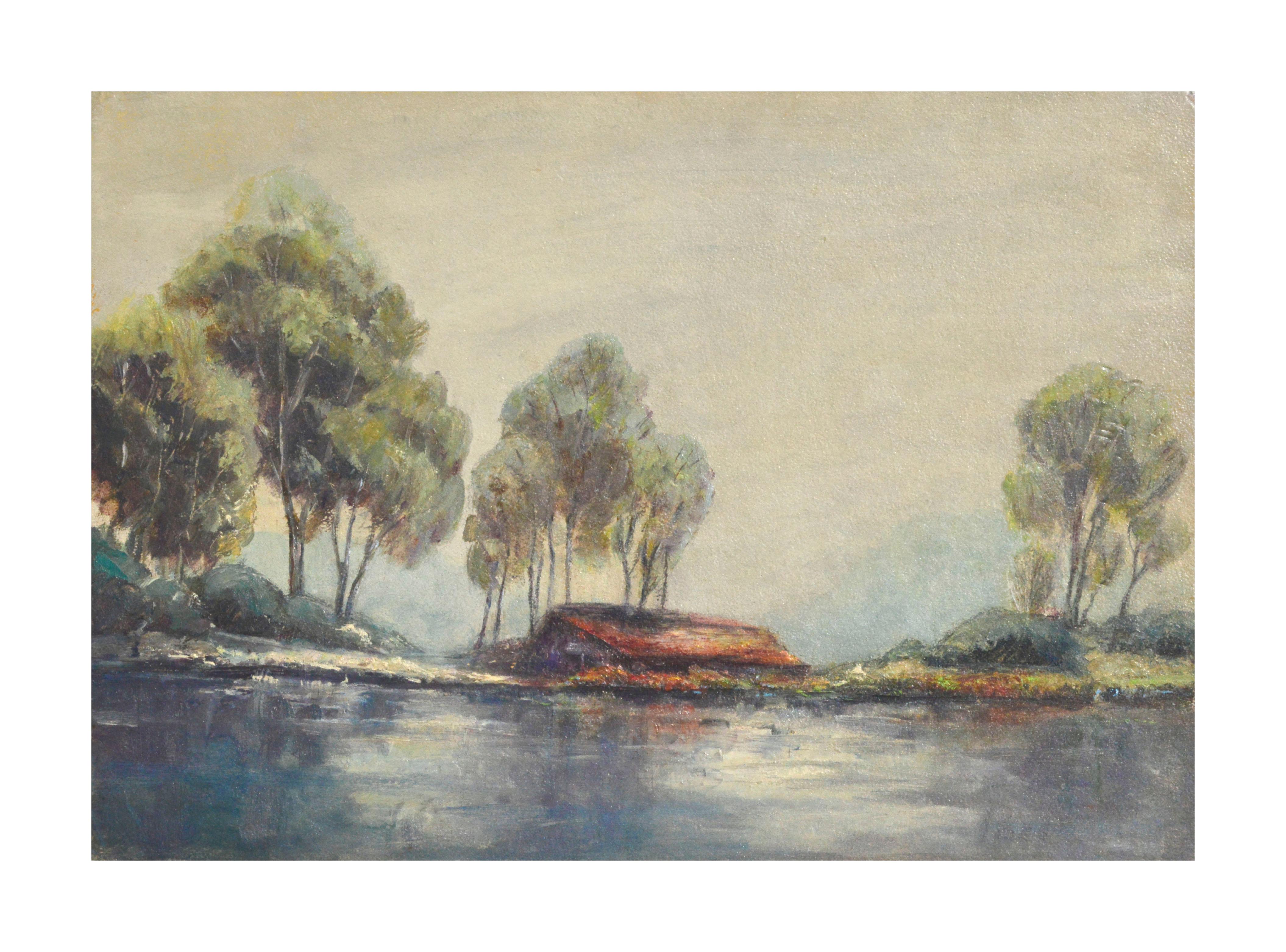 Gail Pace  Landscape Painting - Mid Century California Lanscape