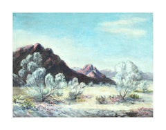 Mid Century Desert in Bloom Landscape 