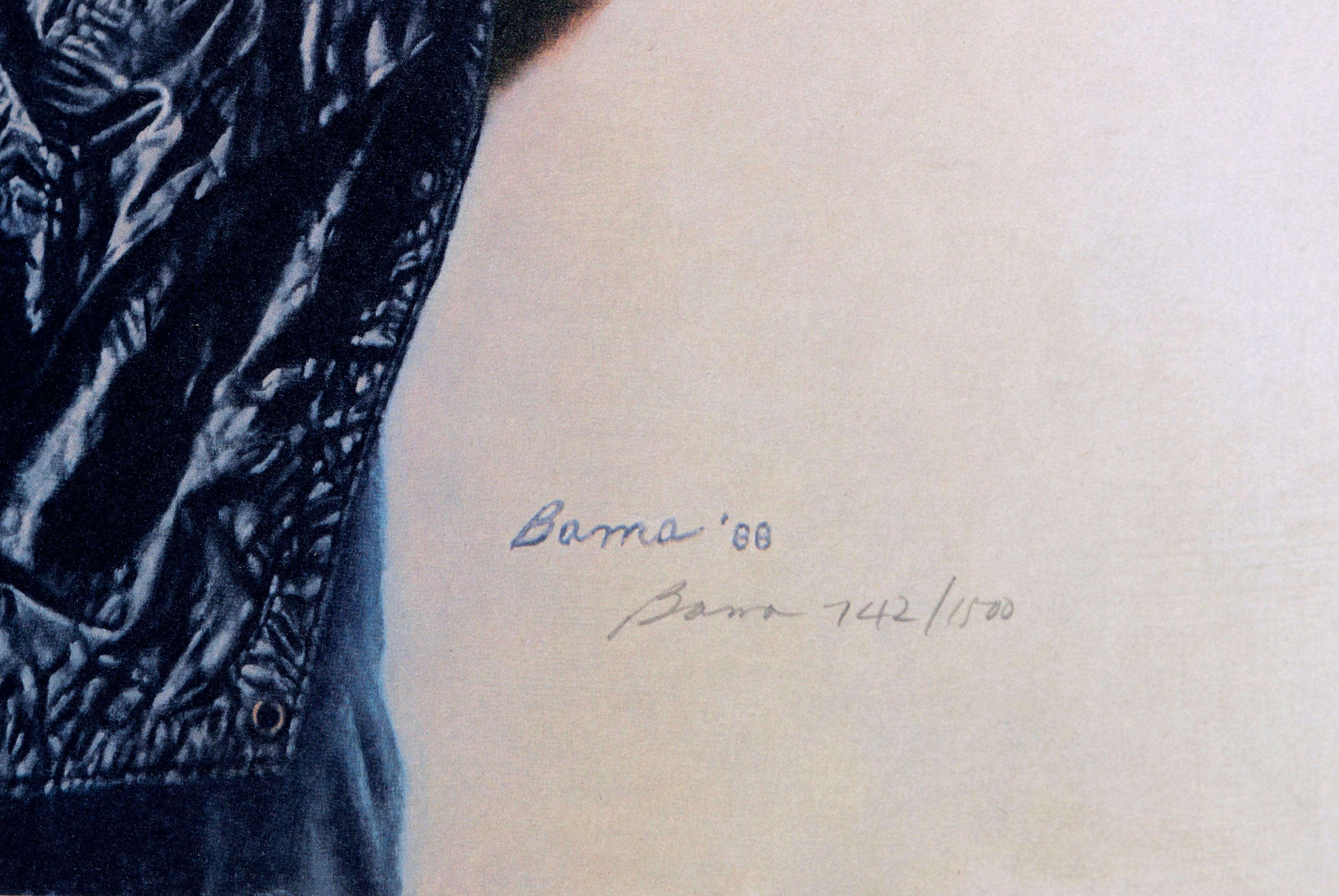 Impression offset en édition limitée de la peinture photoréaliste originale, un portrait qui dépeint une reconstitution historique d'un volontaire de la guerre civile par James Bama (américain, né en 1926). Signé à la main et numéroté 