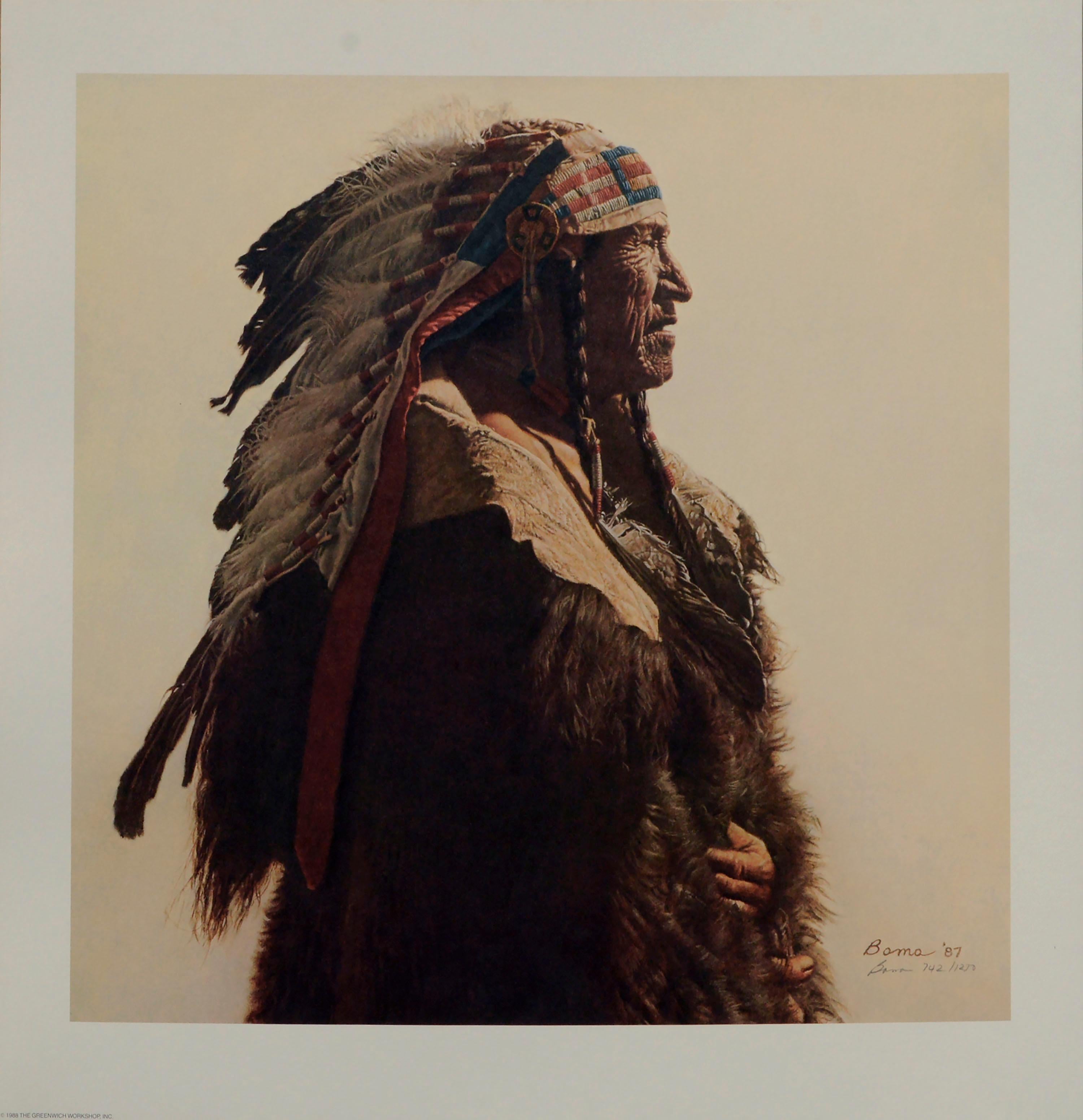 Crow Indian from Lodge Grass, 742/1250 - Print by James Bama