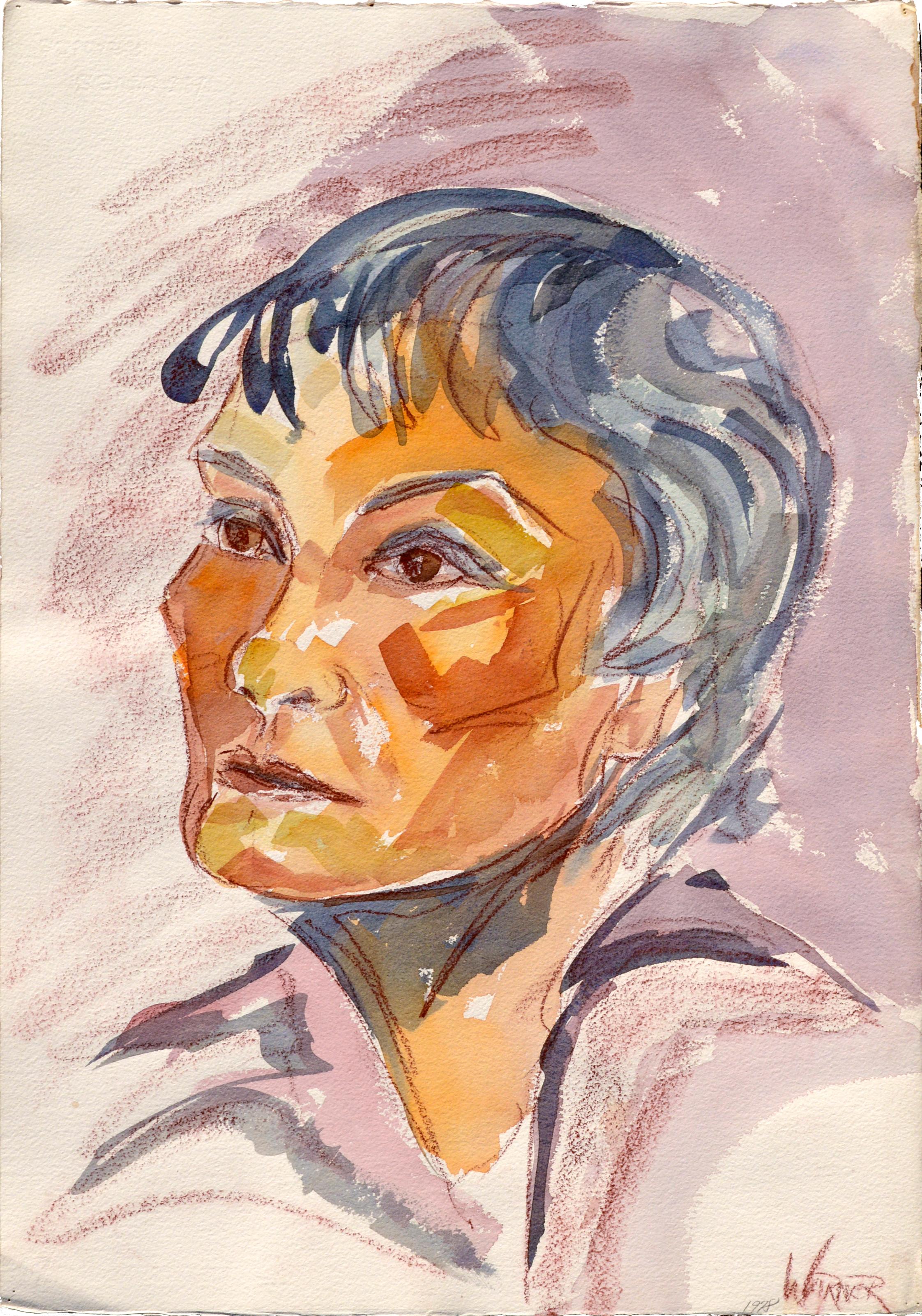 Portrait d'une femme - Art de Doris Warner