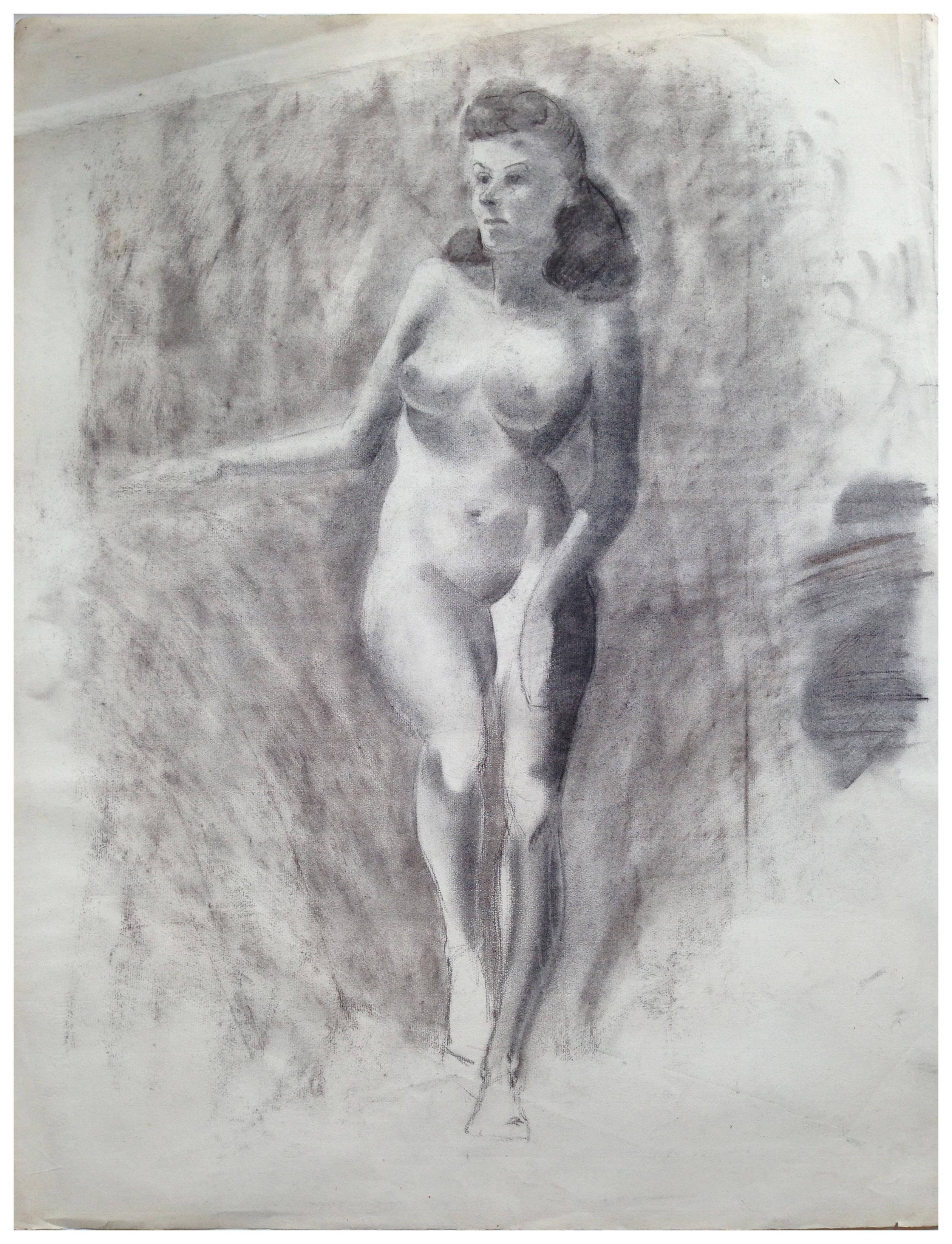 1940s Nude Figure Study II - Art by Unknown