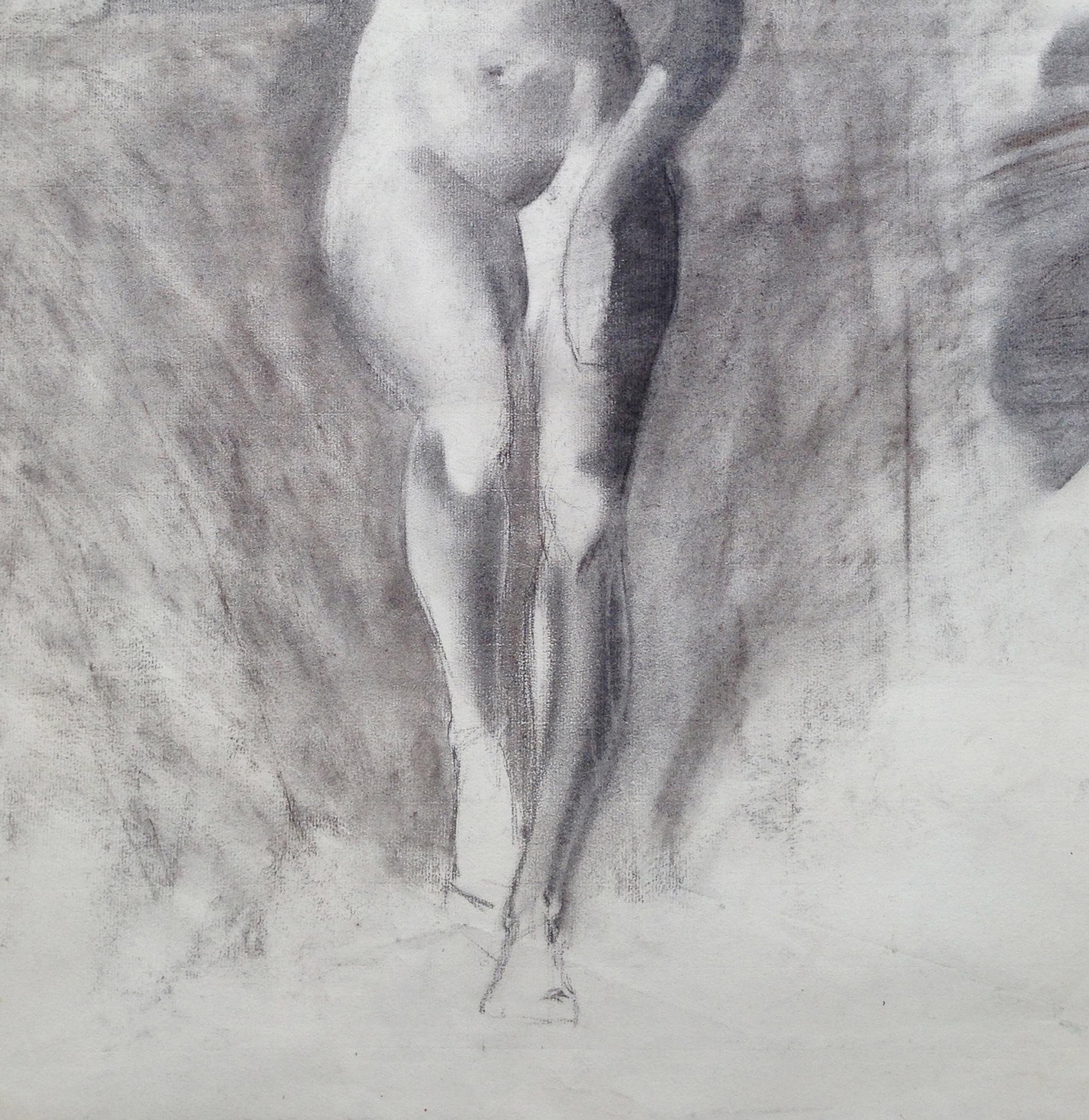 1940er Jahre Aktstudie II (Grau), Nude, von Unknown