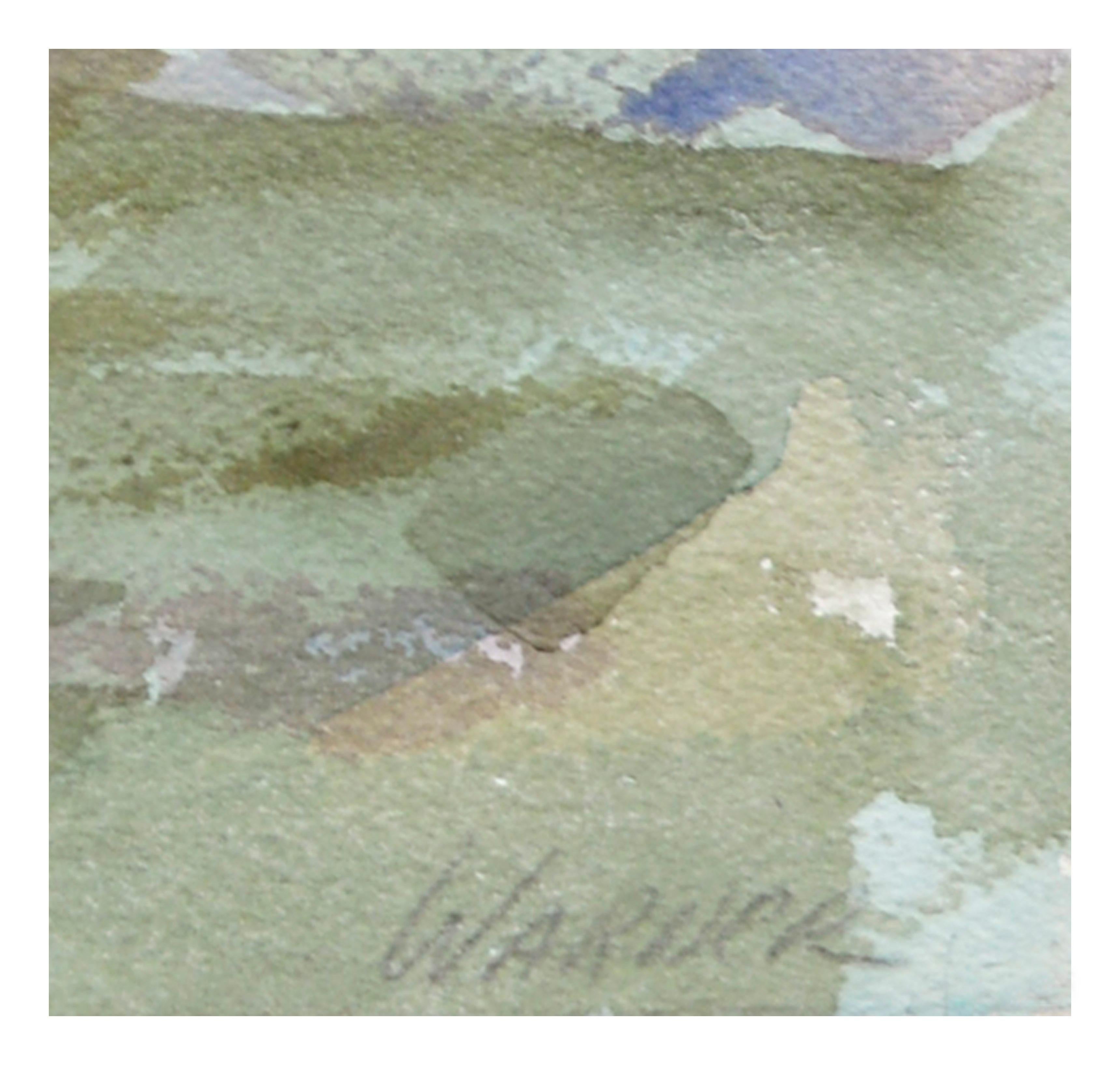 Paesaggio marino vintage con barca a vela - Landscape Art Beige di Doris Warner