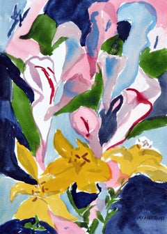 Lily Bouquet - Abstracted Watercolor Still Life 
