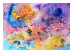 Acquerello astratto multicolore