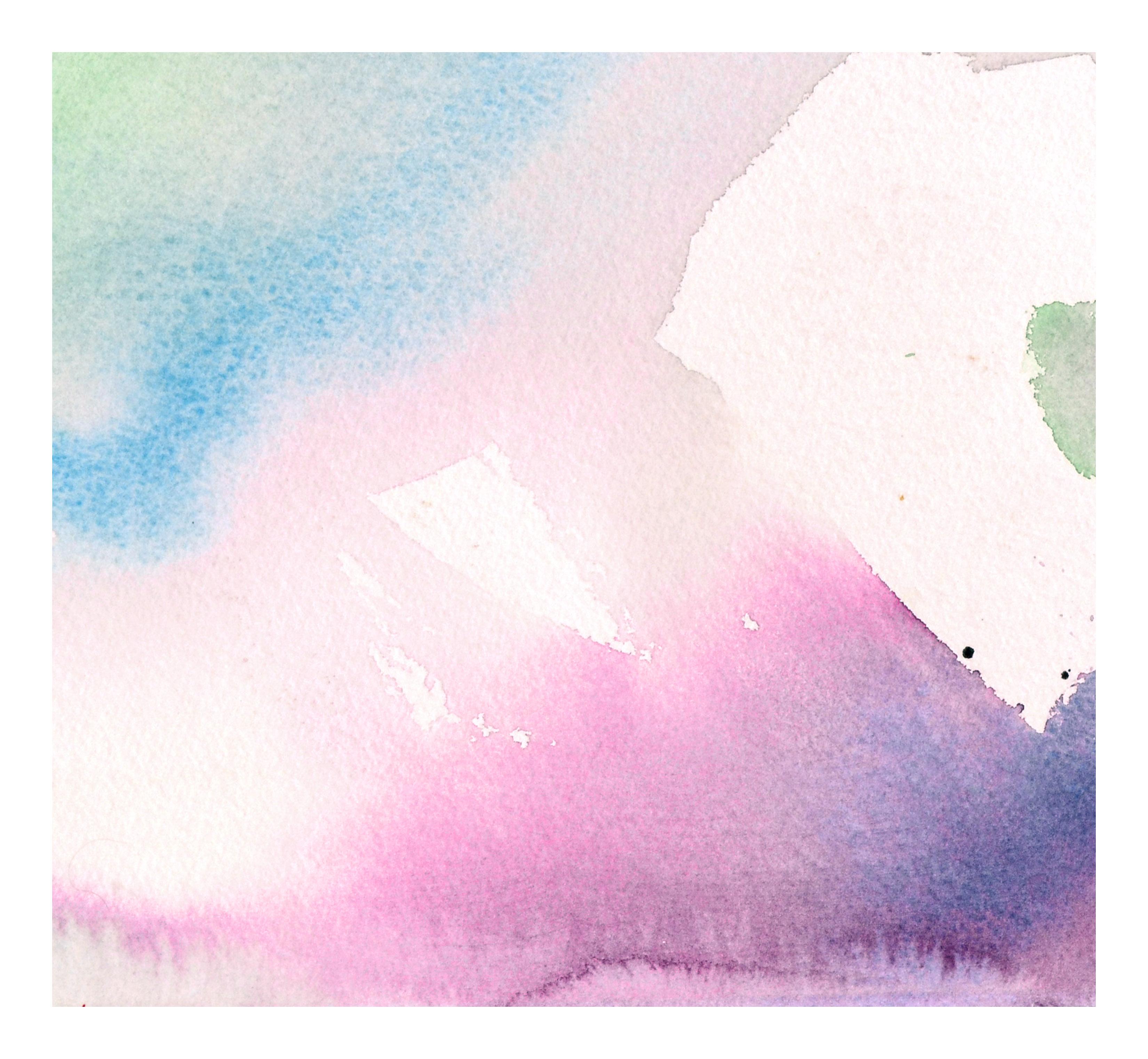 Cosmic Lavender Abstract Watercolor - Art by Les Anderson