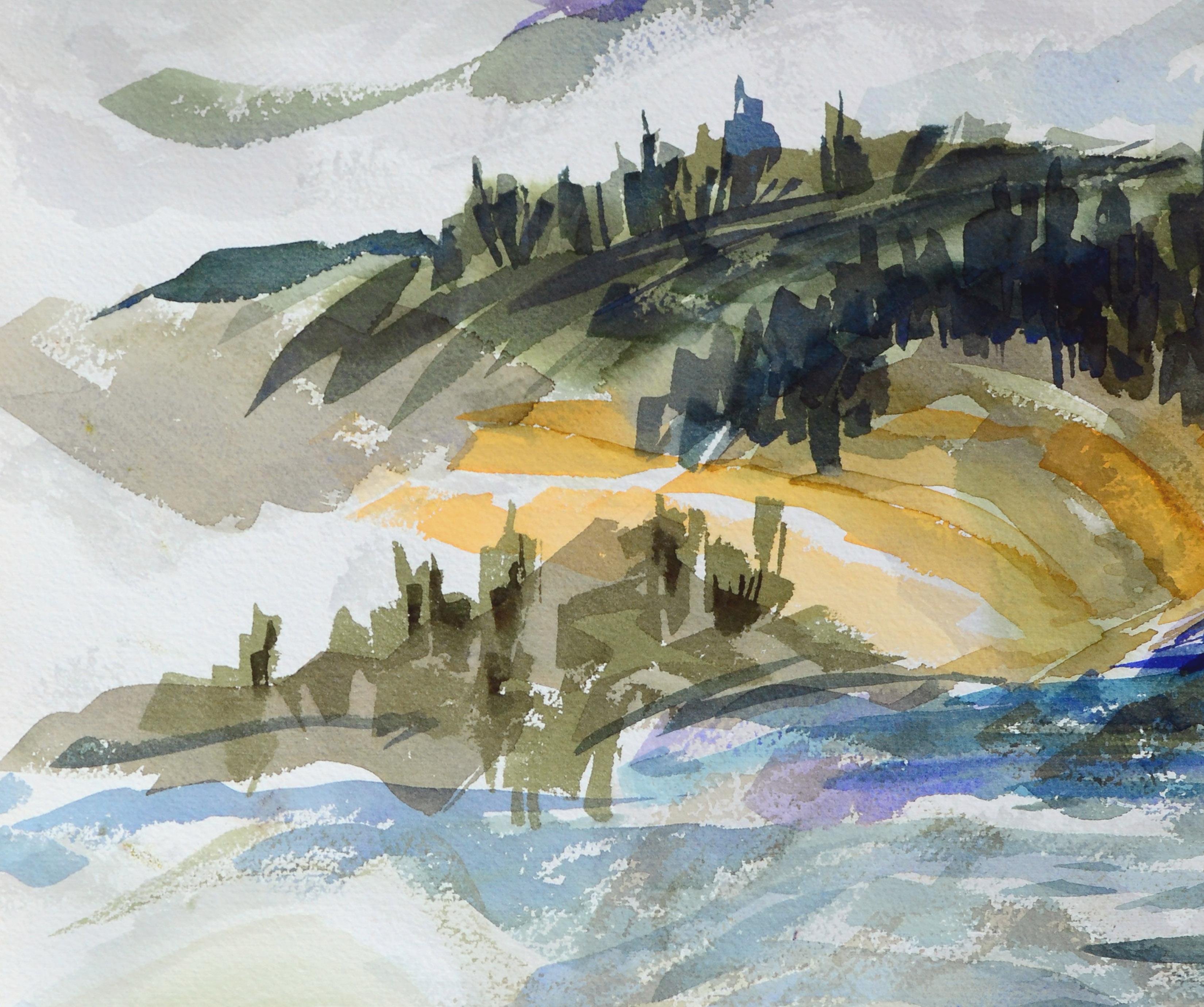 Landschaft in den lila Bergen (Amerikanischer Impressionismus), Art, von Doris Warner
