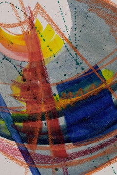 Rotes & blaues lineares abstraktes Design