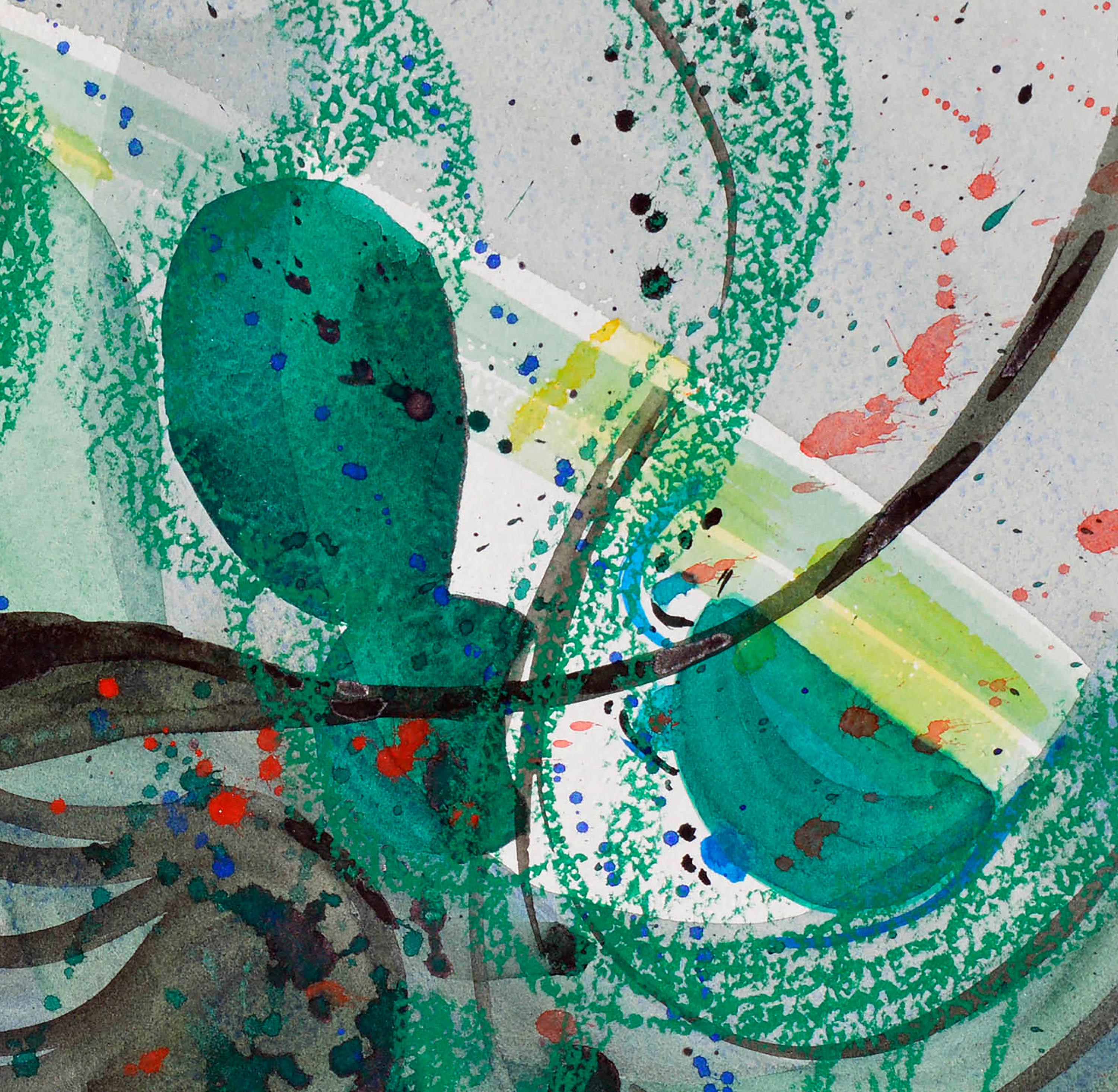 Green Abstract - Abstract Expressionist Art by Doris Warner