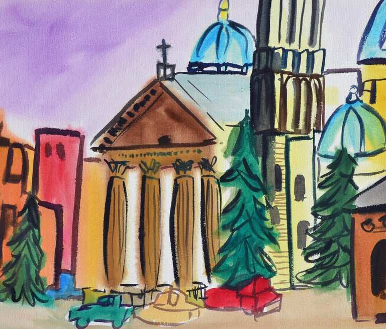 Vibrant Basilica Cityscape  - Art by Diane Baldwin