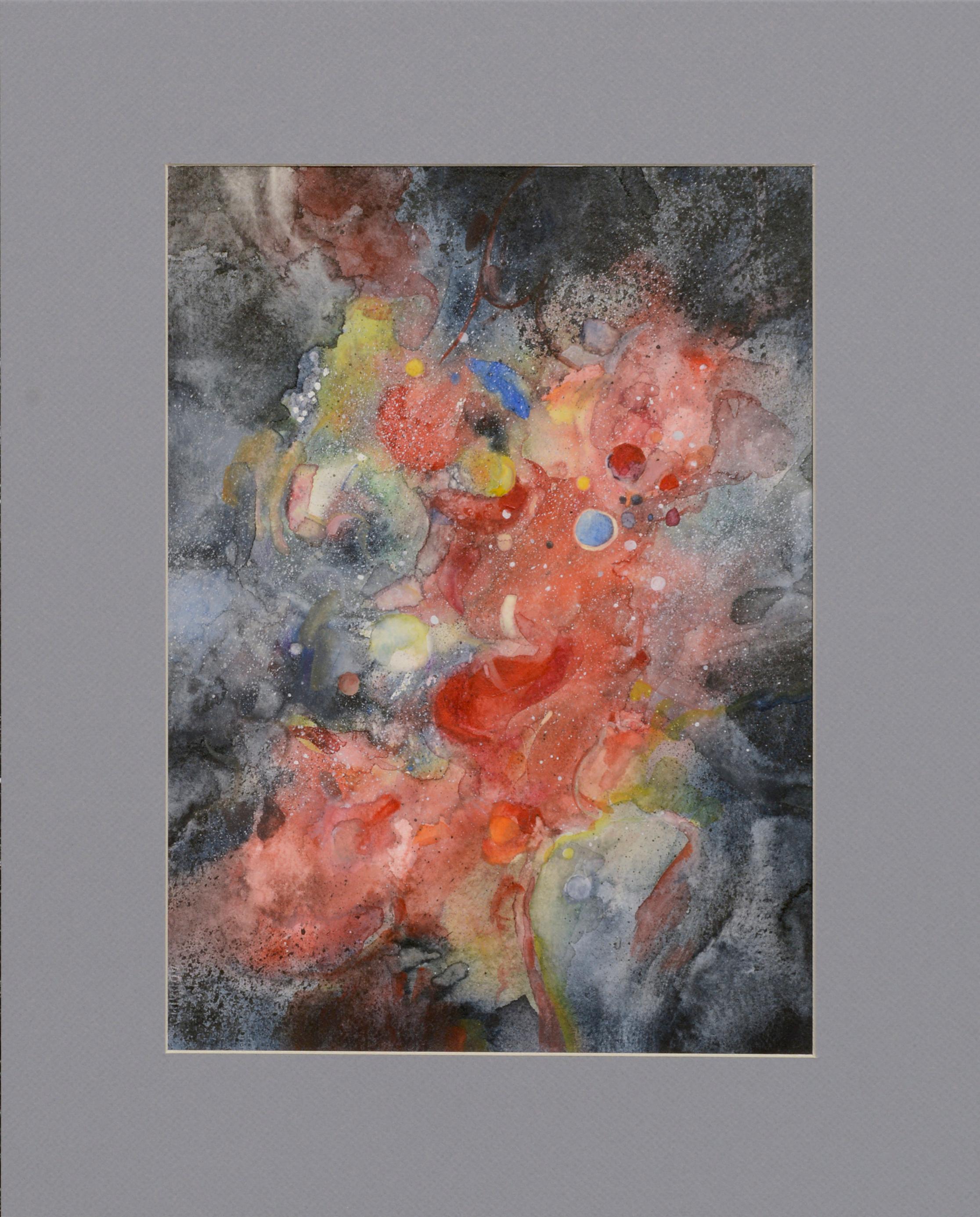 Marianne K. Brown Abstract Painting - Evolution Orion Nebula (4) - Colorful Cosmic Flow Abstract