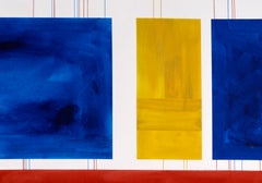 Primary Tricolor Large-Scale Geometric Abstract in Red, Yellow, & Blue