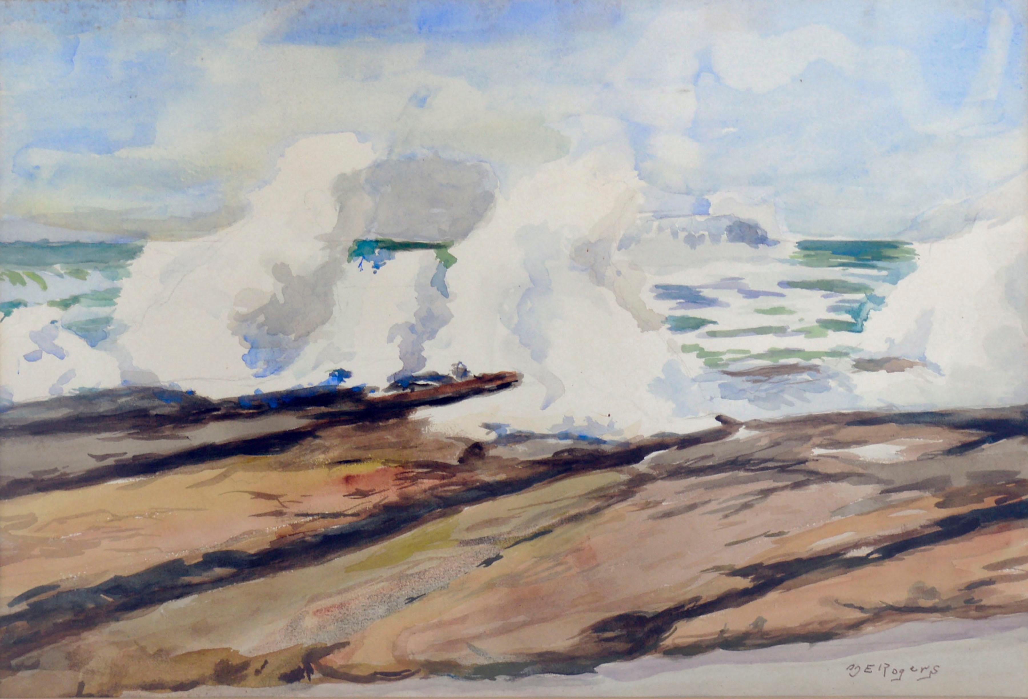 Crashing Surf Seascape - Art by Margaret Esther Rogers