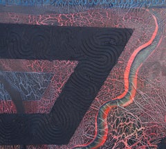 Primordial Abstract #1, Dark Textural Large-Scale Contemporary Abstract
