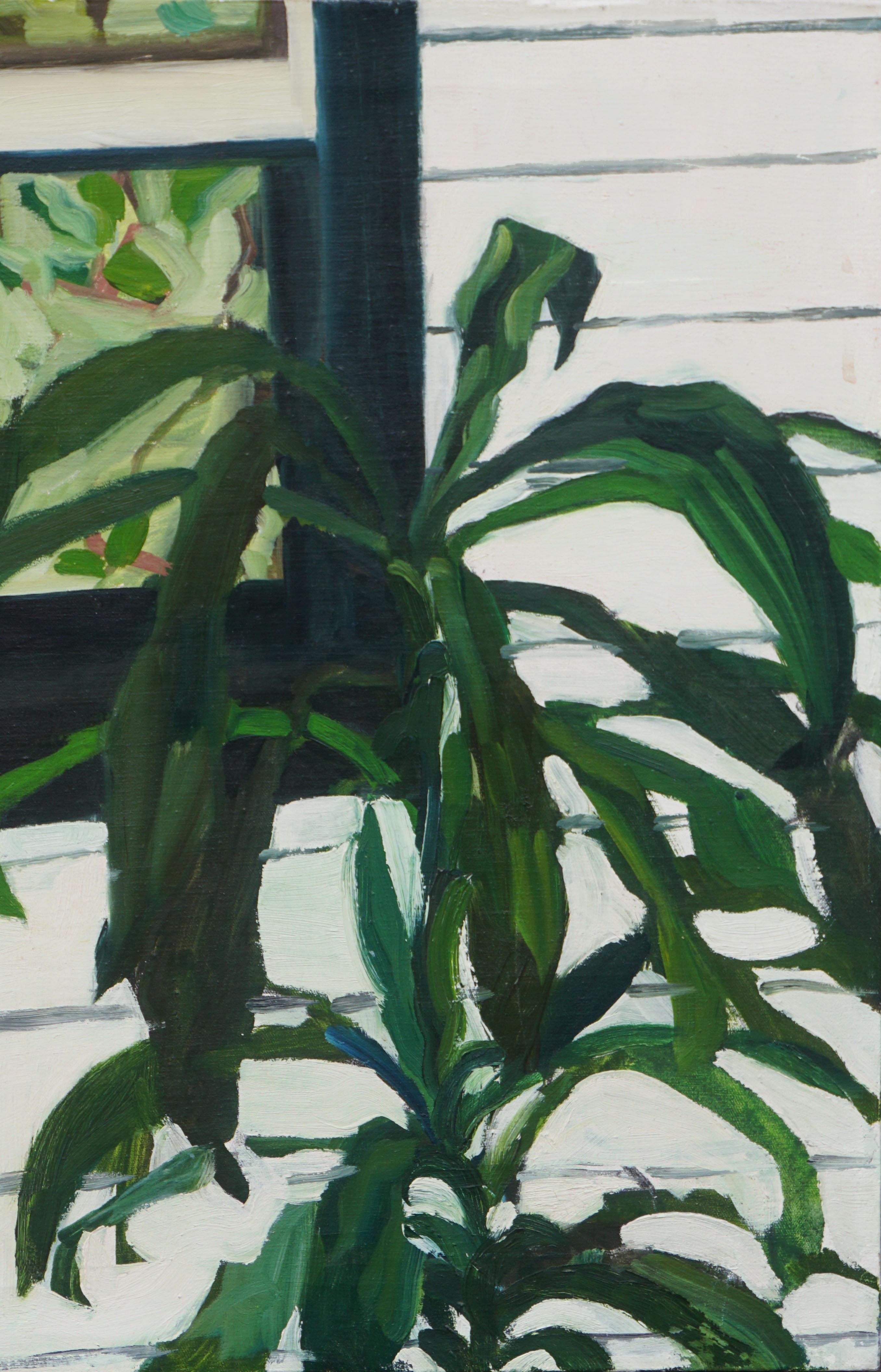 Dracaena, Plante de jardin botanique - Nature morte - Expressionniste Painting par Michael Pauker 