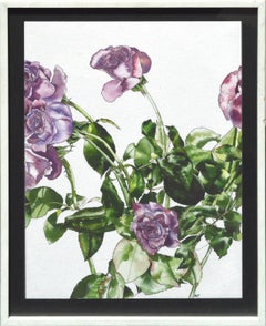 Vintage Lavender Roses - Botanical Study 