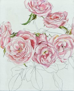 Pink Roses - Botanical Study