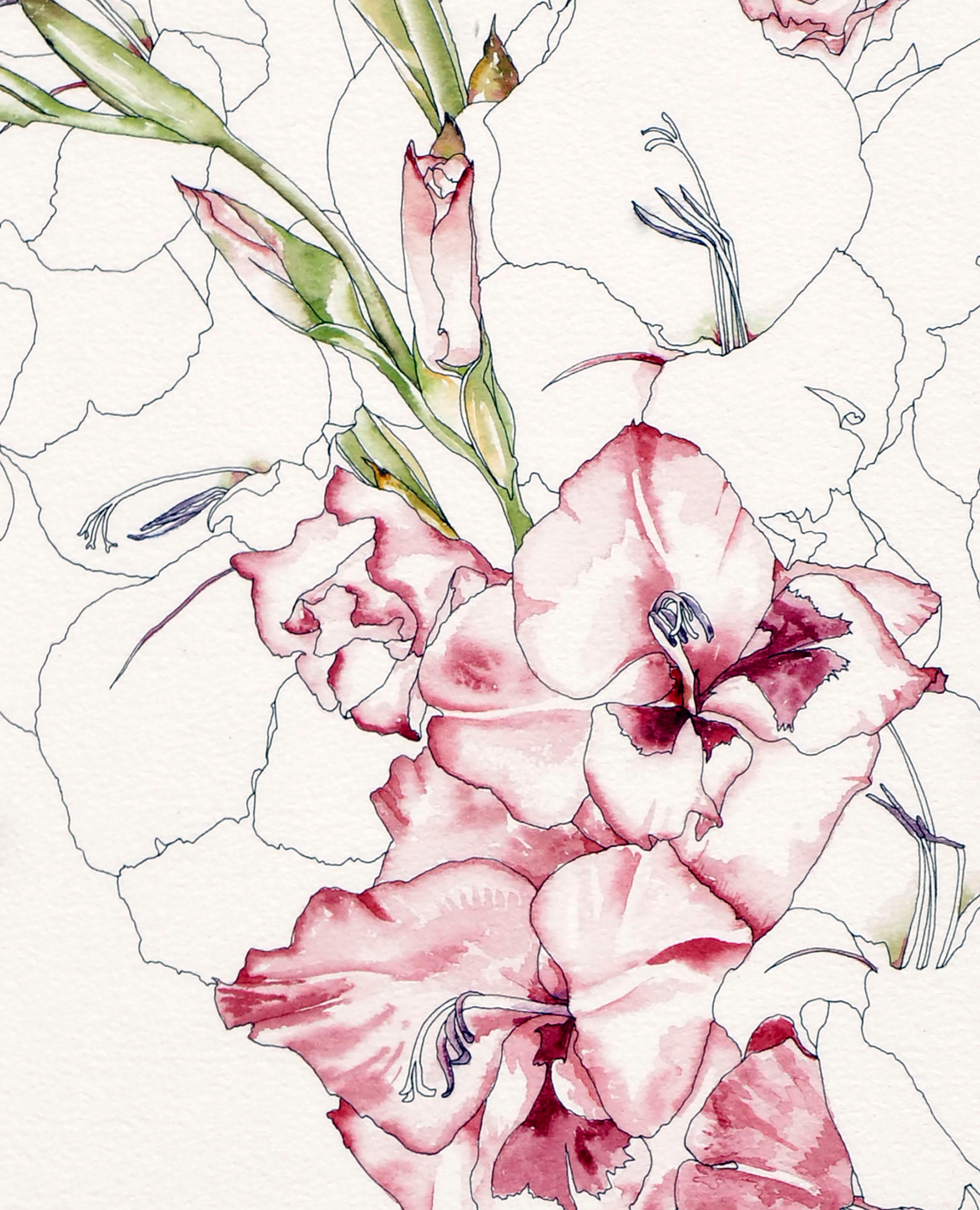 Begonia - Études botaniques - Réalisme américain Art par Deborah Eddy