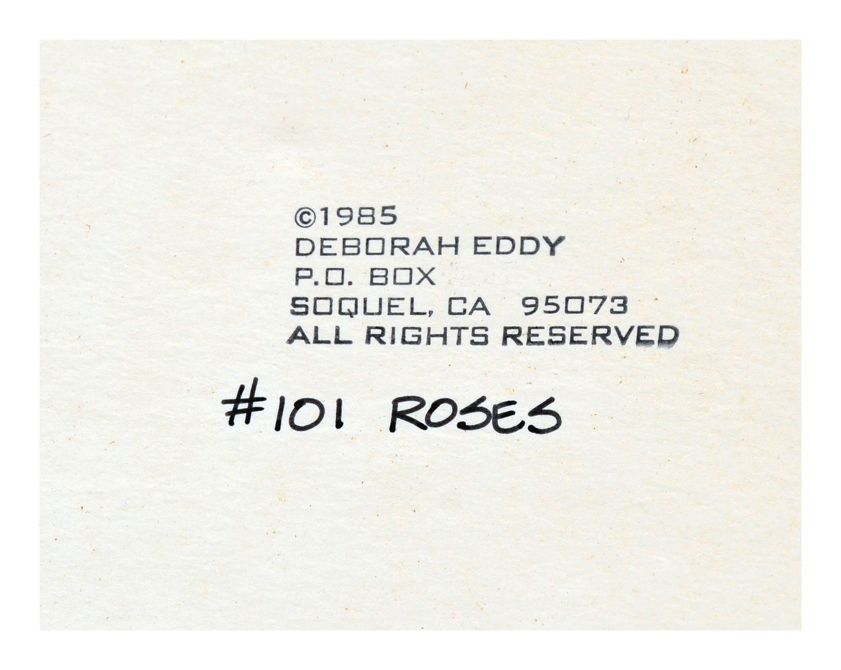 Rosengarten-Rose – botanische Studie  im Angebot 1