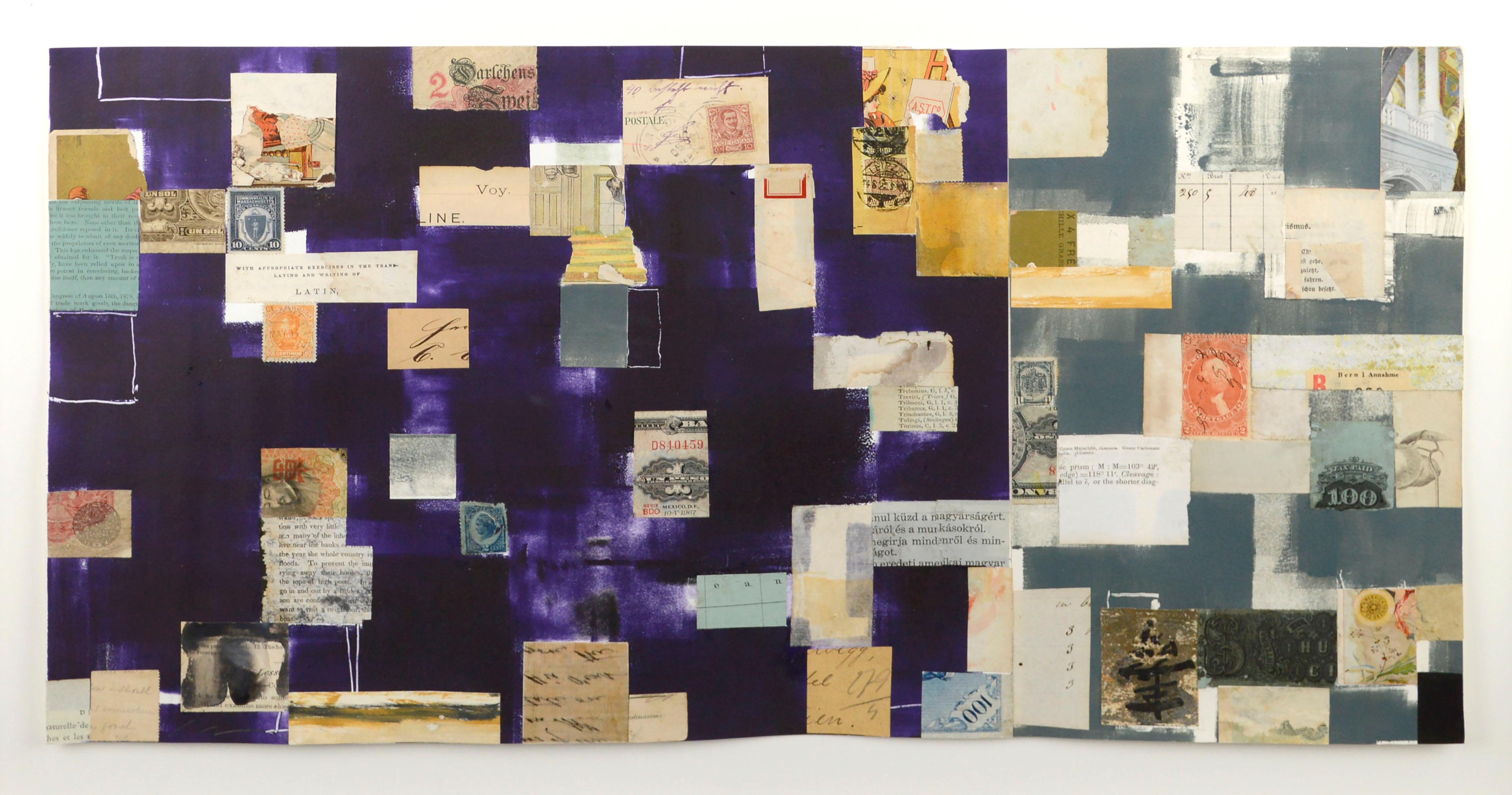 Collage Patchwork Orizzontale - Mixed Media Art Astratto di Michael Pauker 
