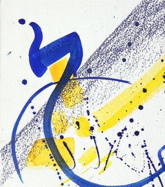 Blue and Yellow Abstract