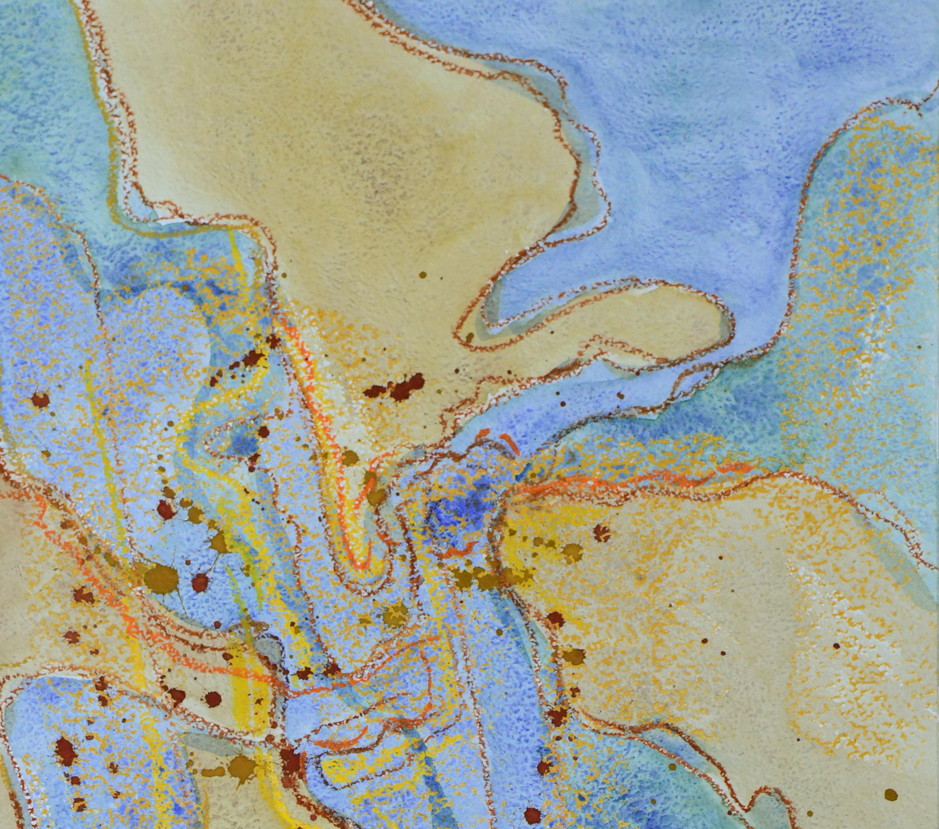 Tides bleues abstraites - Expressionnisme abstrait Art par Doris Warner