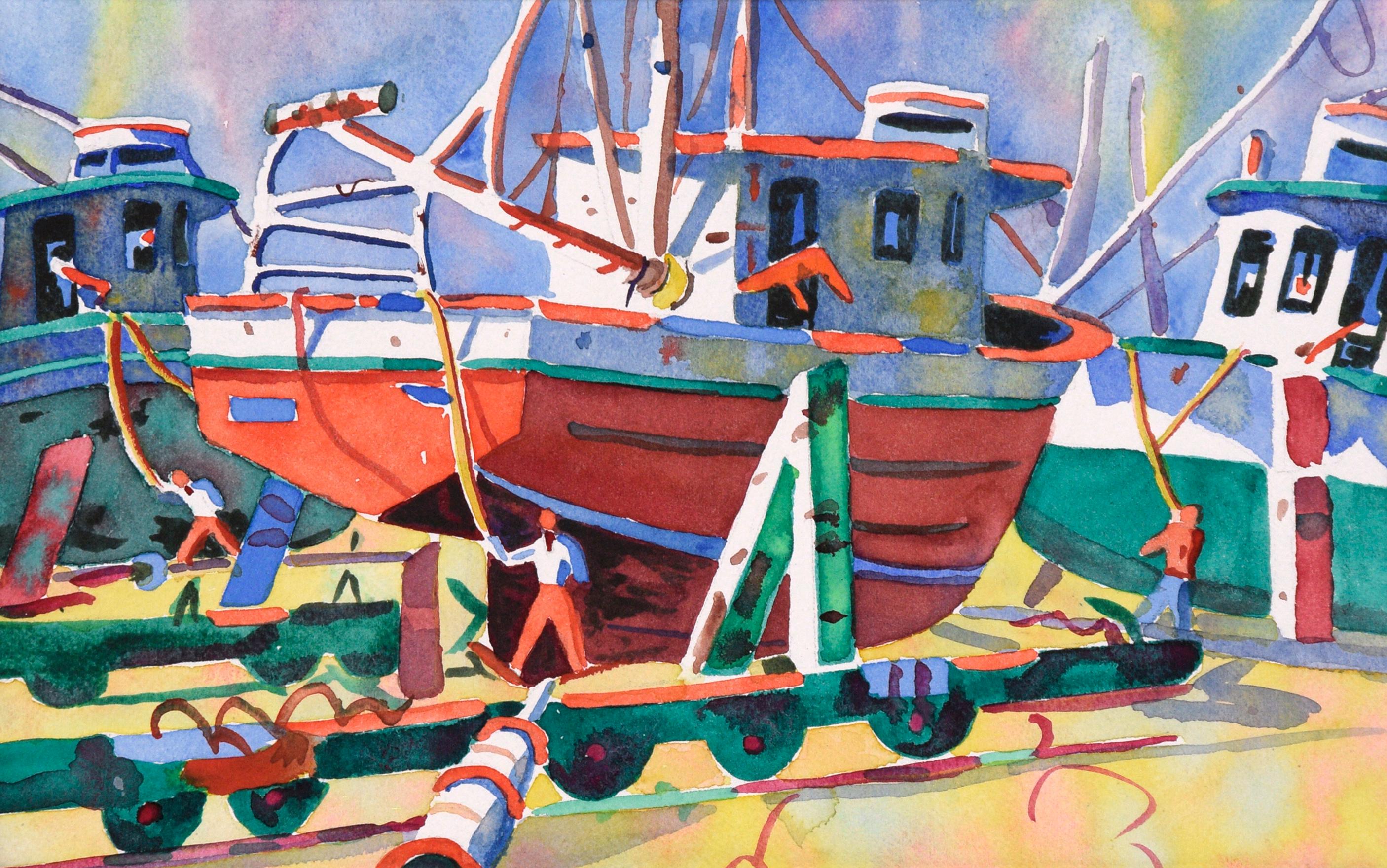 Fauvist Shipyard - Art by Unknown