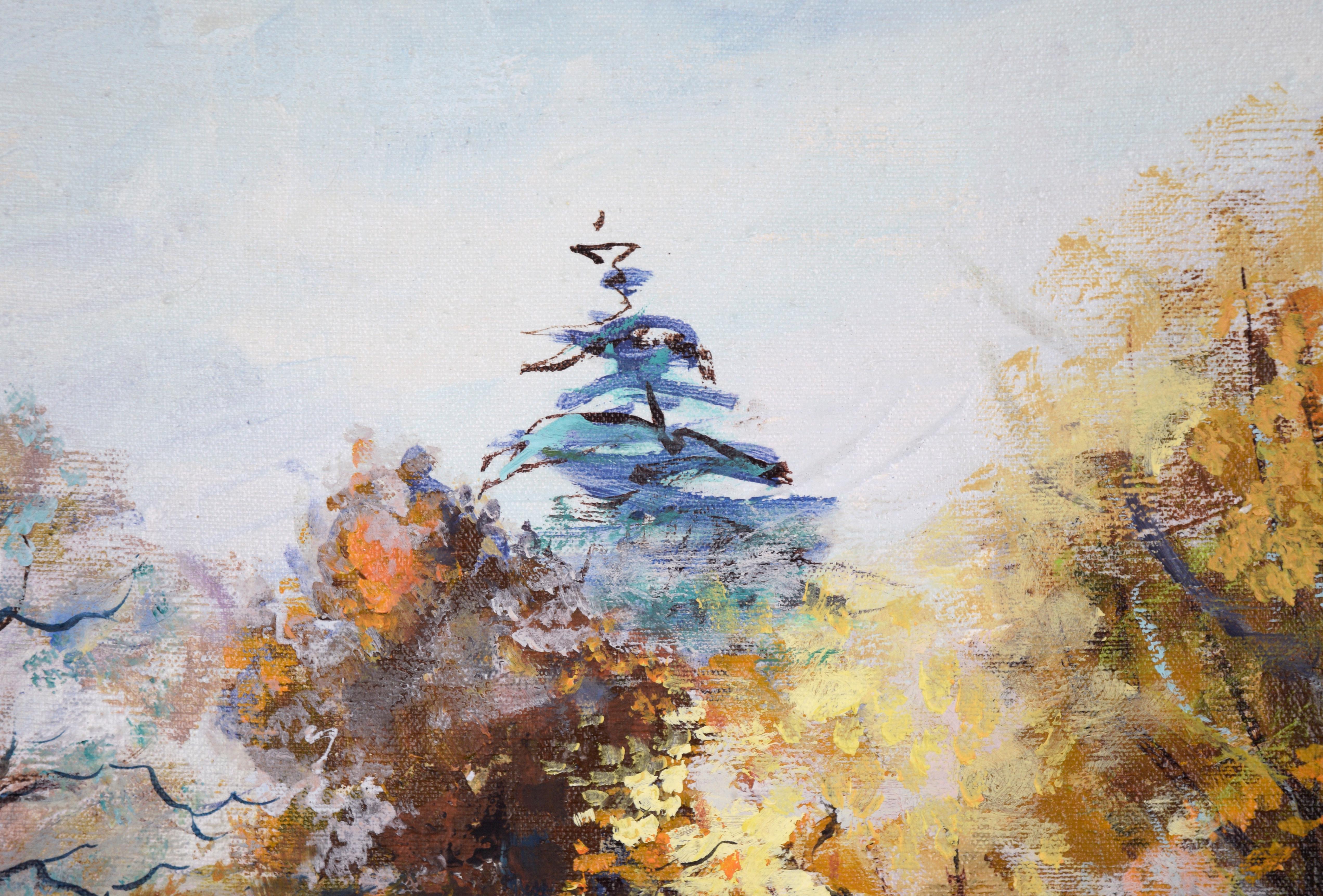 Paesaggio agricolo rurale - Landscape Painting Marrone di Tom Olson
