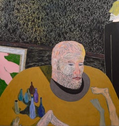 "Una perturbación en la Fuerza" Abstracto Figural Surrealista Contemporáneo a Gran Escala