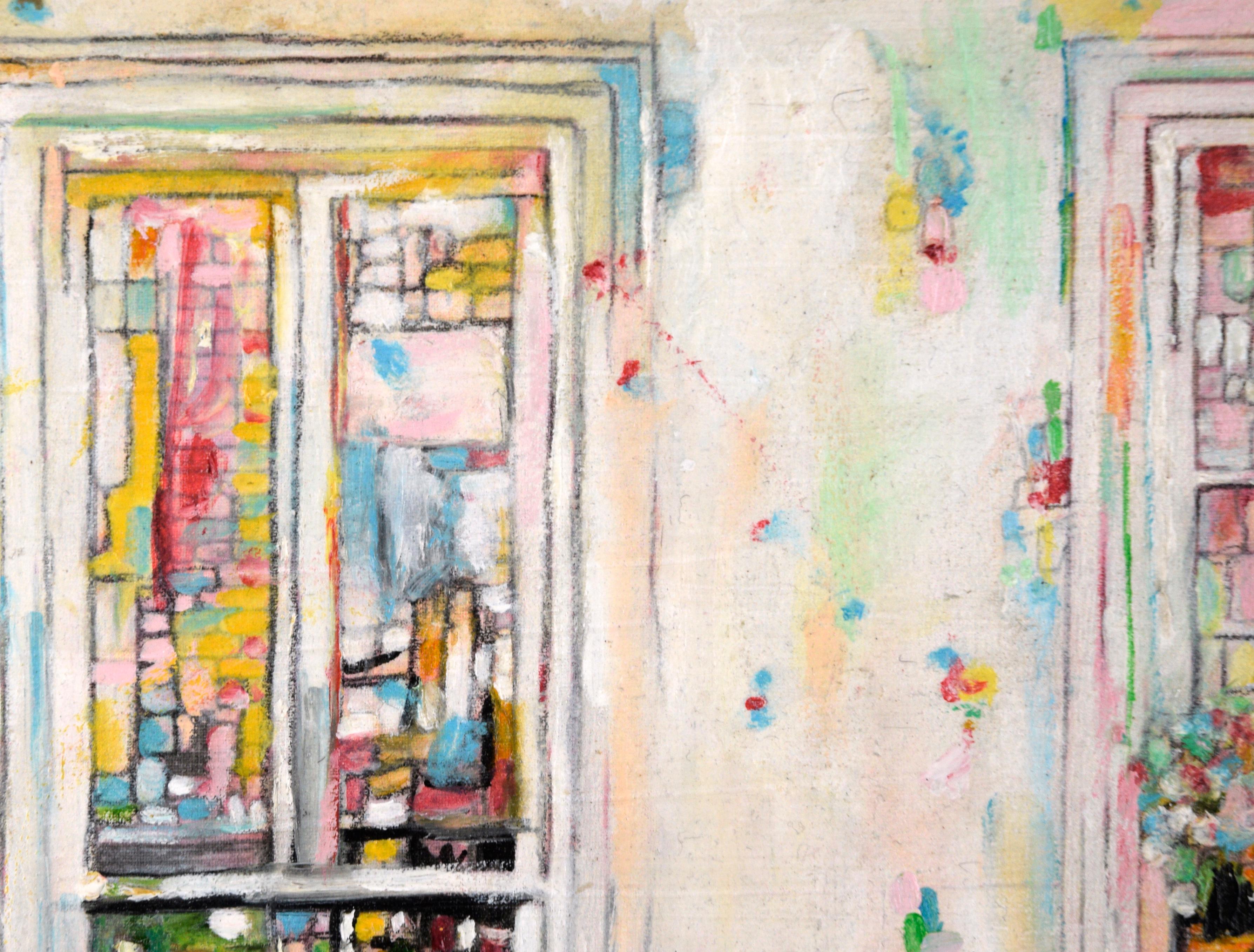 Portuguese Windows #2 - Contemporary Painting by Ana Doolin