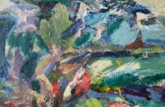 Paysage abstrait d'un étang au printemps - Ukraine