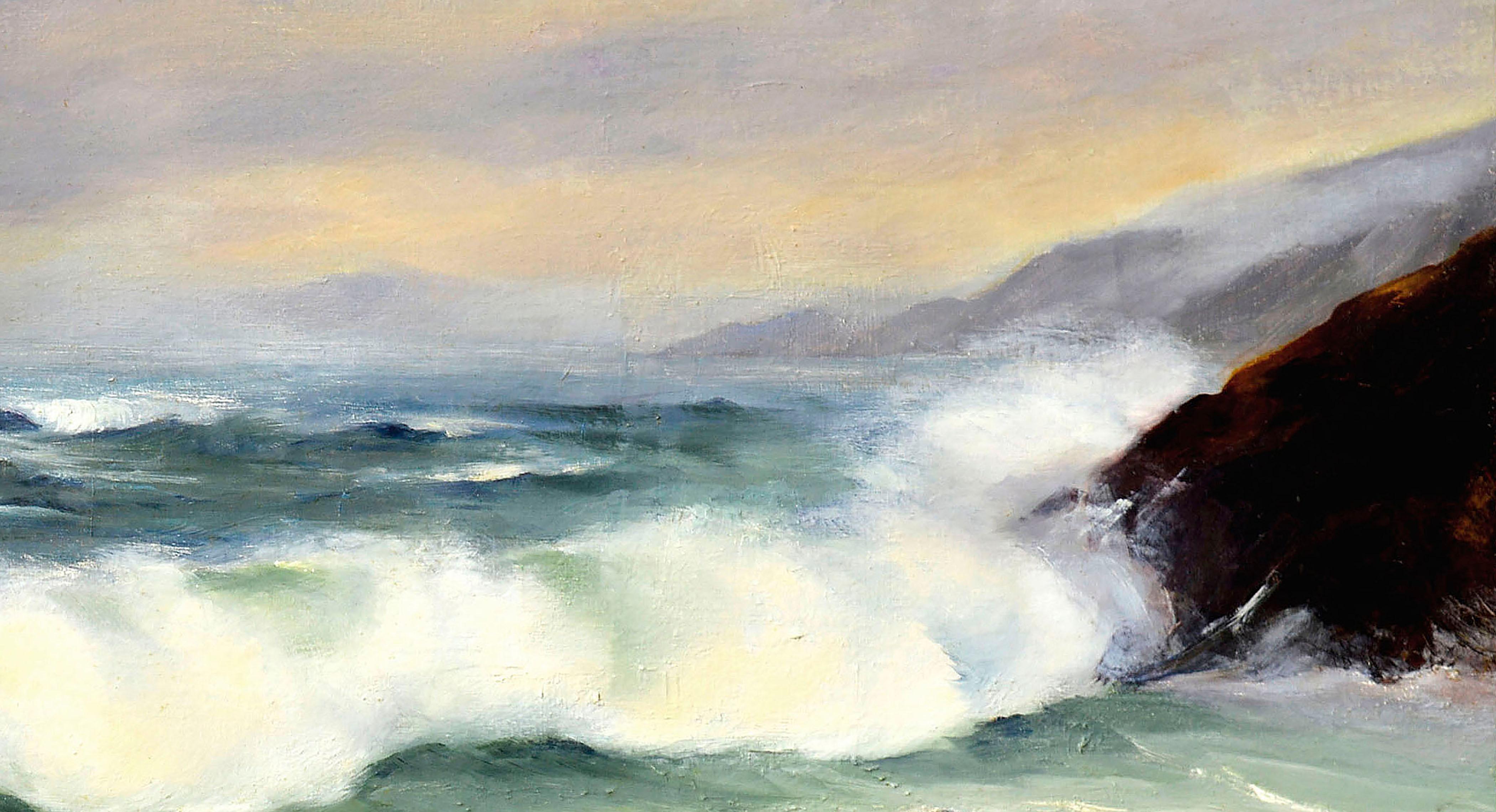 Davenport Seascape - Impressionist Painting by C. Sokolovosky
