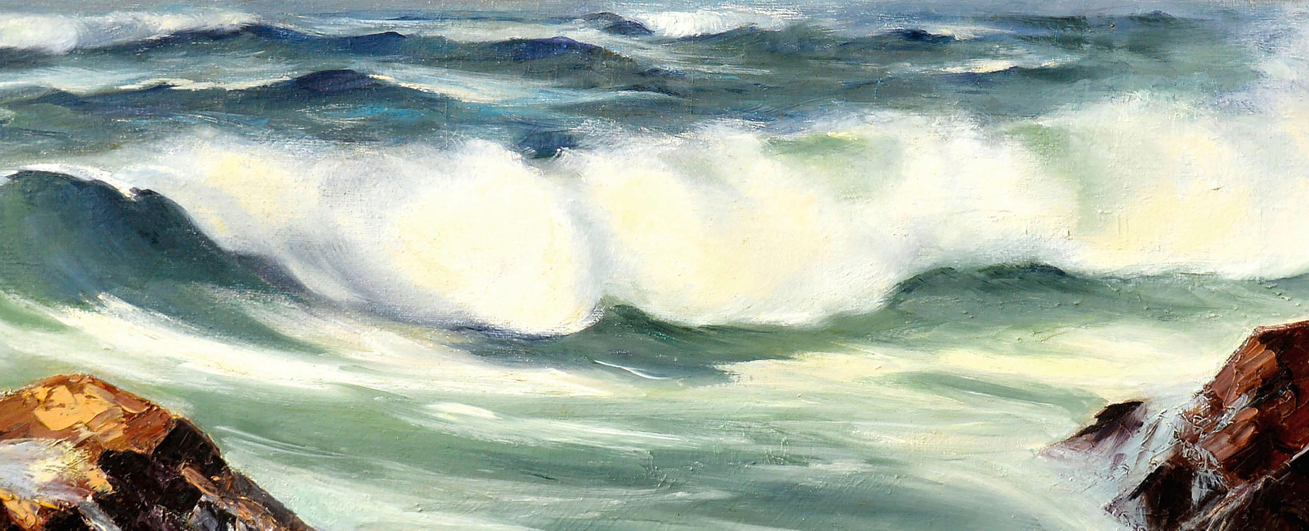 Davenport Seascape - Painting by C. Sokolovosky