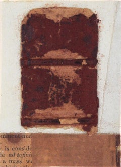 "Barolo", collage abstracto contemporáneo en miniatura