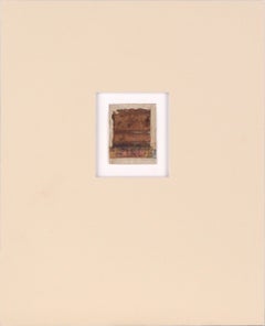 « Calvados », collage miniature abstrait contemporain