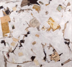 Letters & Envelopes, Large-Scale Abstract Painting with Found Object Collage
