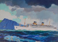 S.S. Matsonia, Matson Steamship Hawaii - Mid Century Maritime Seascape