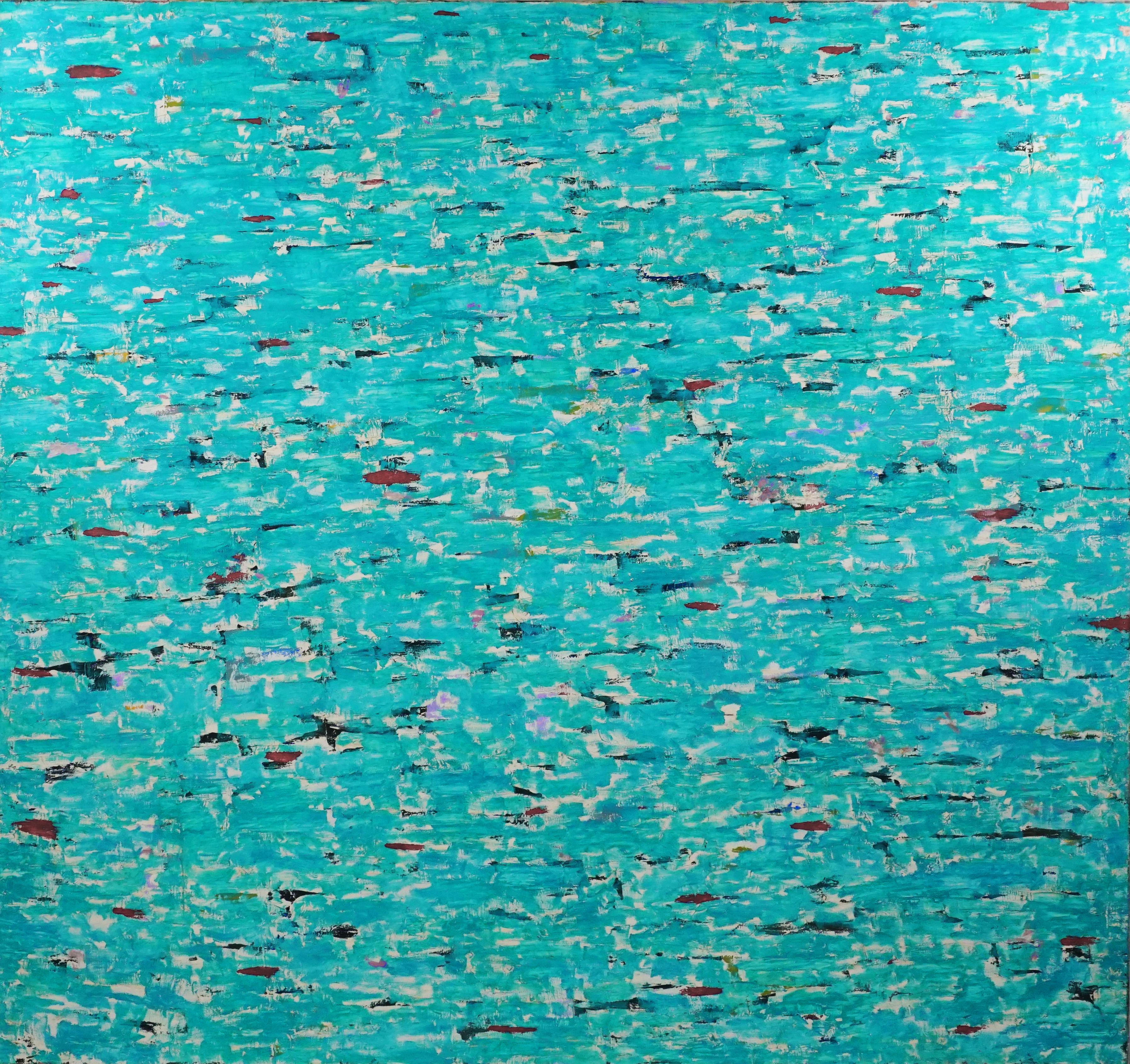 Michael Pauker  Abstract Painting - Palm Springs Swimming Pool Reflections Abstract