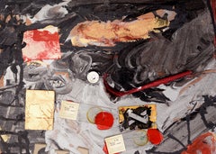 Assemblage #2 (Das Buchstabe E, Glasschienen und Stempel)