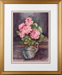 Pink Roses, Spring Bouquet Still-Life 
