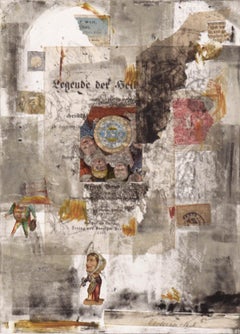 "Oesterreich II" Contemporary Monotype with Chine Colle and Watercolor