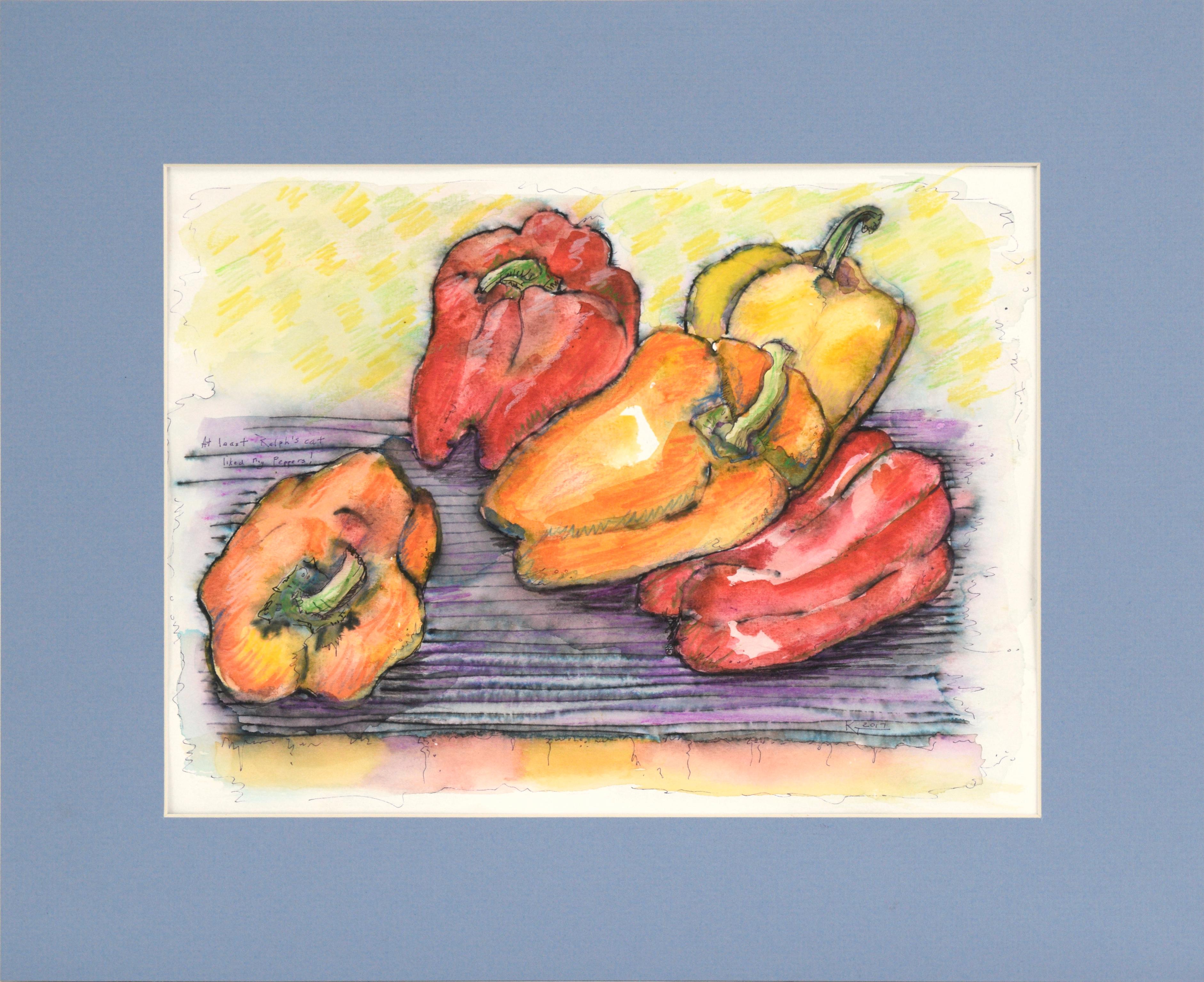 Bell Peppers - Watercolor Still Life