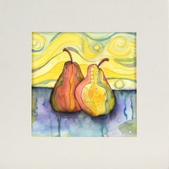 "Riffed Pears" - Watercolor Still Life