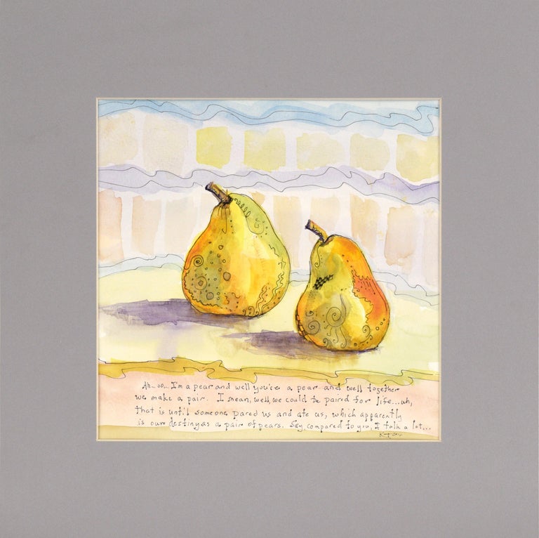 Kathy Garvey Still-Life - "Talking Pears" - Watercolor Still Life
